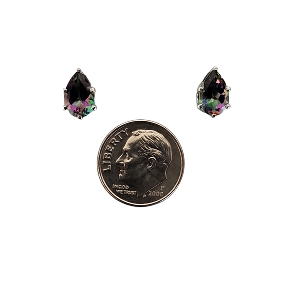 2cttw Mystic Topaz Sterling Silver Earrings - Picture 6 of 11